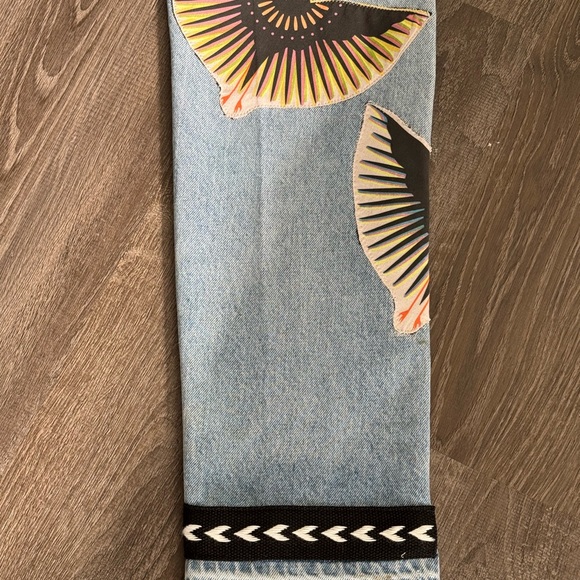 Upcycled Levi’s Stylish Blue Jeans with Crane Design - Picture 10 of 10